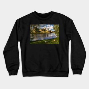 Late Afternoon At Caerphilly Castle Crewneck Sweatshirt